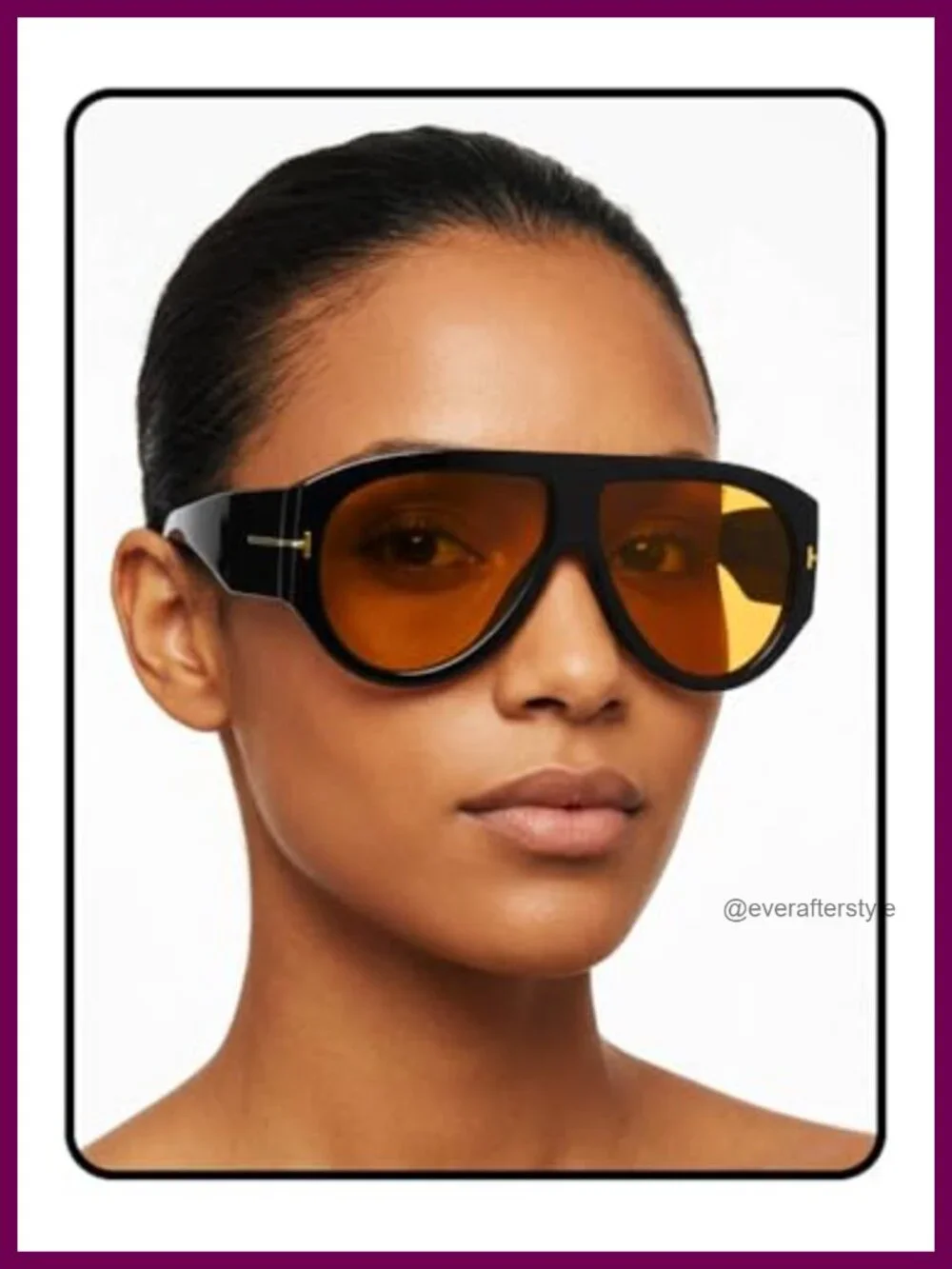 Retro Aviator Sunglasses Oversized Square Frame UV Protection